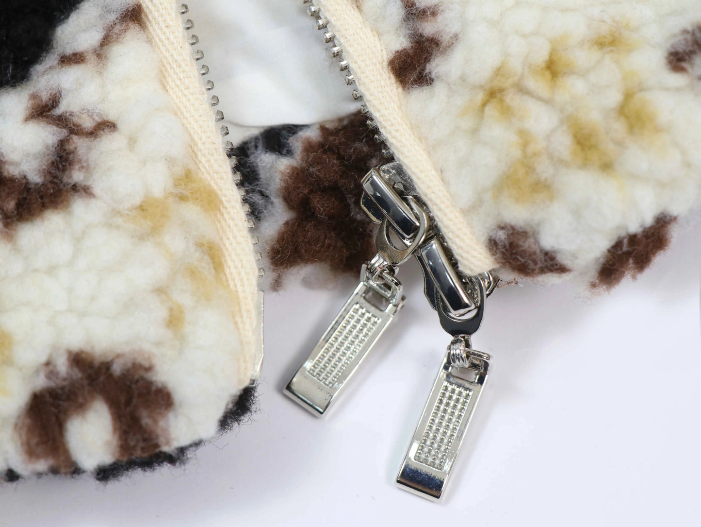 All season white zip fleece