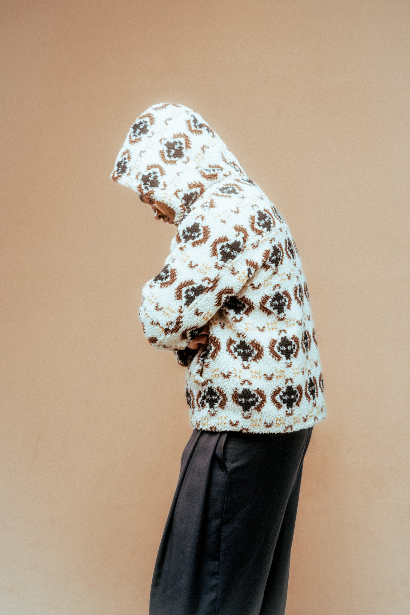 All season white zip fleece